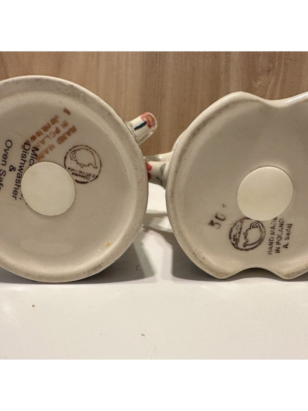 Boleslawiec Polish Pottery Salt & Pepper Shakers Blue White  Kitchen Floral - Picture 8 of 8